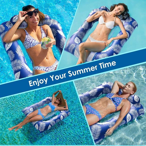 Inflatable Pool Chair, Adult Pool Float Chair Lounge