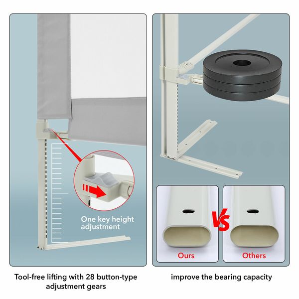 Kids Bed Rail Bedrail Queen Side Safety Guard Toddler Child Cot Fence Barrier Adjustable Baby Fall Protection 3Pcs Mesh Fabric Double Lock