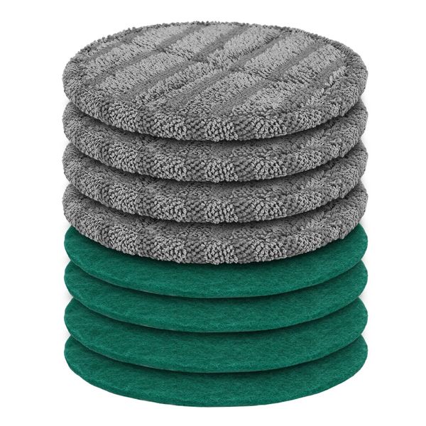 Mop Replacement Pads Scouring Green Scourer Microfiber Replaceable for Cordless Electric Spin Floor Cleaner Polisher Washer Sweeper