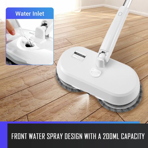 5in1 Electric Spin Mop Cordless Floor Cleaner Sterilization Waxing Polisher Sweeper Washer Tile Wood Dry Wet Cleaning Machine Disinfection