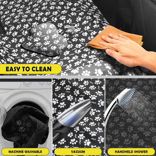 Dog Car Seat Cover Pet Hammock Cat Beach Mat Back Blanket Rear Bench Protector Waterproof Non Slip Storage Pocket