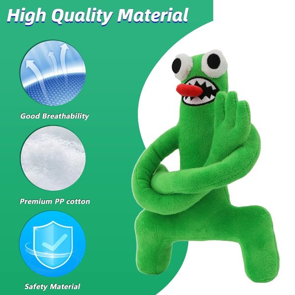 Rainbow Plush FRIEND Green monsters  Plush Toys Soft Cute Stuffed Animal Doll, Best Gift for Boys and Girls 35cm