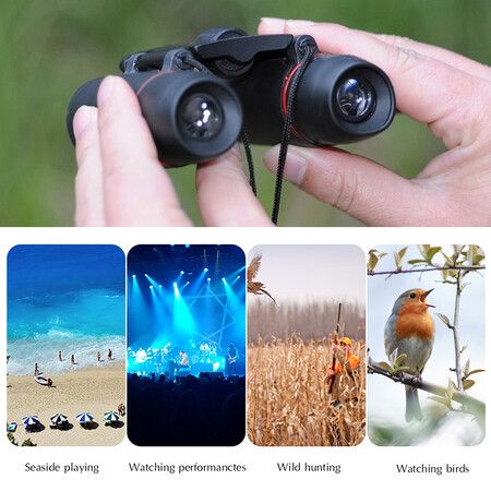 30x60 HD Telescope Long Range Folding Binoculars with Low Light Night Vision  Gift for Child Outdoor Bird Watching Camping