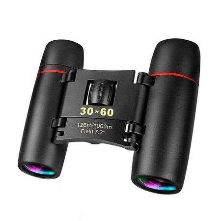 30x60 HD Telescope Long Range Folding Binoculars with Low Light Night Vision  Gift for Child Outdoor Bird Watching Camping