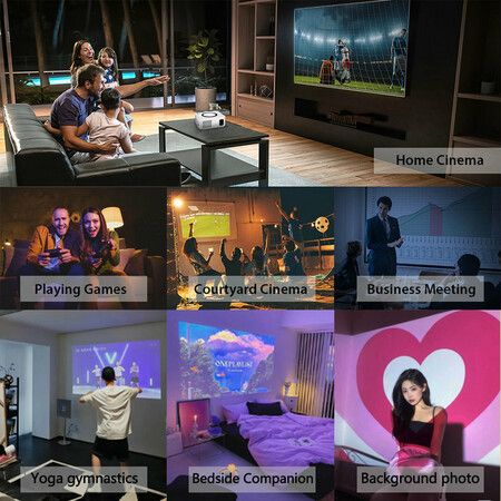 1080P HD 5G WIFI Projector SmartFull HD Portable Projector Large Screen LED Bluetooth HIFI Speaker