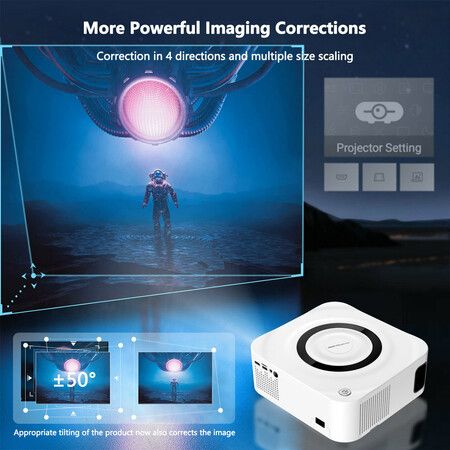 1080P HD 5G WIFI Projector SmartFull HD Portable Projector Large Screen LED Bluetooth HIFI Speaker