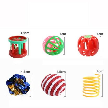 20pcs Cat Toys Cat Tunnel Interactive Pet Toys Play Tunnels Kittens Rabbits Puppies Crinkle Collapsible