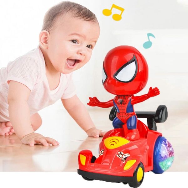 Spin Dancing Robot Interactive Toy Car with Colorful Flashing Lights & Music Great Christmas Birthday Gifts Age 3+