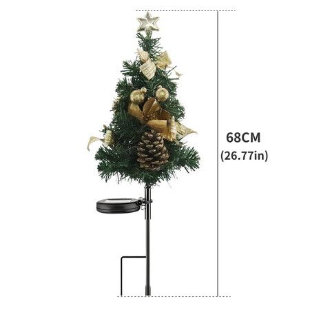 2pcs Solar Christmas tree Led Light decorations Outdoor Wall Lamp Waterproof Garden Patio  New Year party Christmas Gift