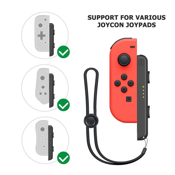 Joycon Strap Compatible with Switch Joycon, Replacement for Joy Con Straps for Switch 2 Pack, Switch Joycon Straps Adjustable Tightness (Black)