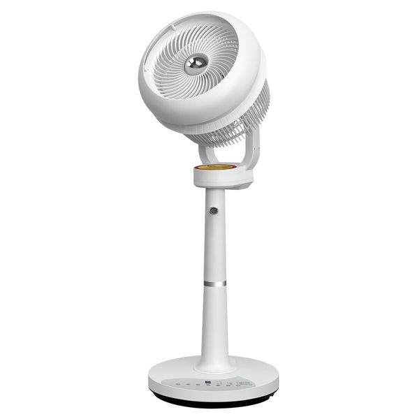 2in1 Air Circulator Fan Electric Pedestal Cooling Atomization Floor Portable Standing White Quiet Oscillating Remote 2 Wind Modes 9 Speeds Bedroom Office