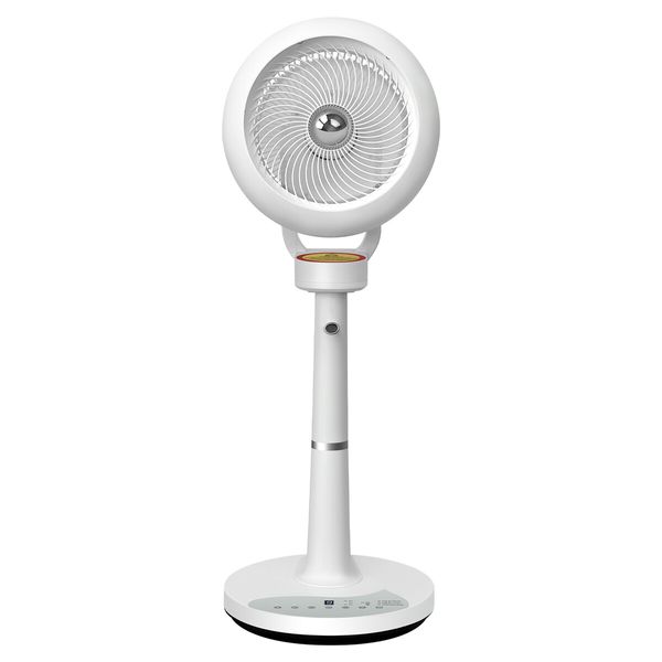 2in1 Air Circulator Fan Electric Pedestal Cooling Atomization Floor Portable Standing White Quiet Oscillating Remote 2 Wind Modes 9 Speeds Bedroom Office