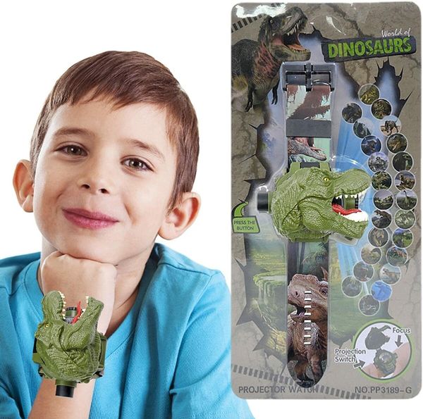 Dinosaur Projector Wristwatch for Kids Boys Girls