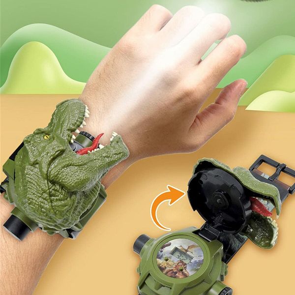 Dinosaur Projector Wristwatch for Kids Boys Girls