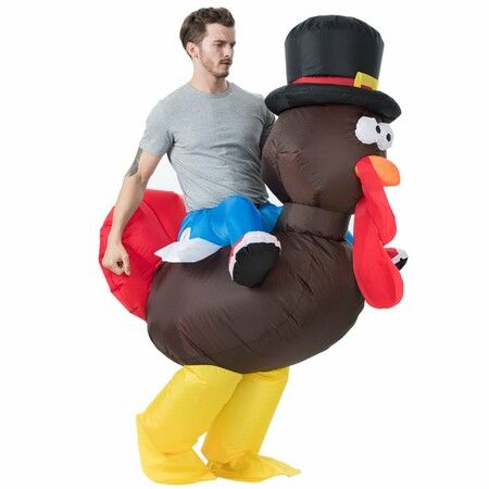 Inflatable Turkey Costume Thanksgiving Party Funny Turkey Suits Blow up Costumes 150-190cm