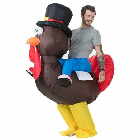 Inflatable Turkey Costume Thanksgiving Party Funny Turkey Suits Blow up Costumes 150-190cm