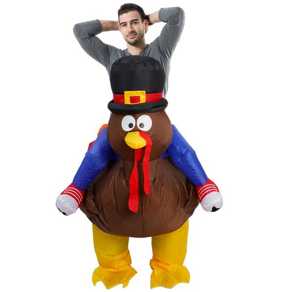 Inflatable Turkey Costume Thanksgiving Party Funny Turkey Suits Blow up Costumes 150-190cm