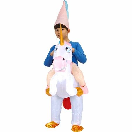 Inflatable Costumes Unicorn Fancy Costume Halloween Cosplay Fantasy Costume Kids 80-120CM