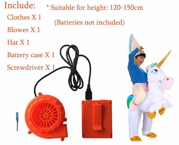 Inflatable Costumes Unicorn Fancy Costume Halloween Cosplay Fantasy Costume Kids 80-120CM