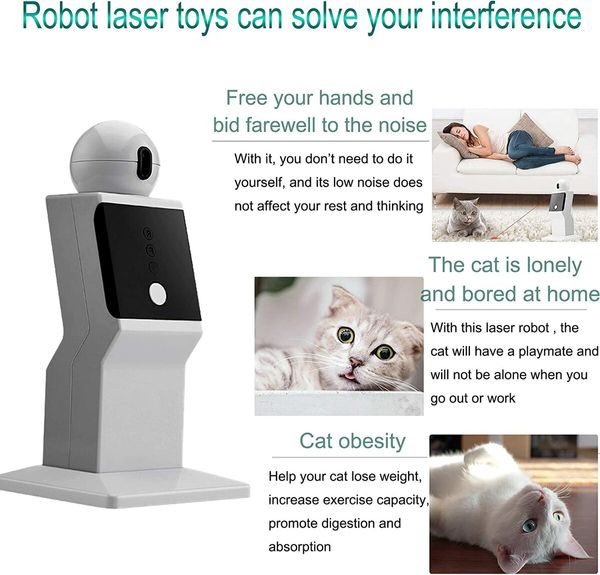 Cat Laser Toy Automatic Random Interactive Laser  for Indoor Kittens Dogs Cat Red Dot Exercising Toy