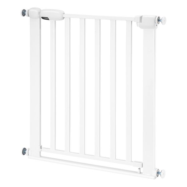 Dog Safety Gate Pet Adjustable Safe Fence Barrier Kids Security Guard for Stairs 77cm White