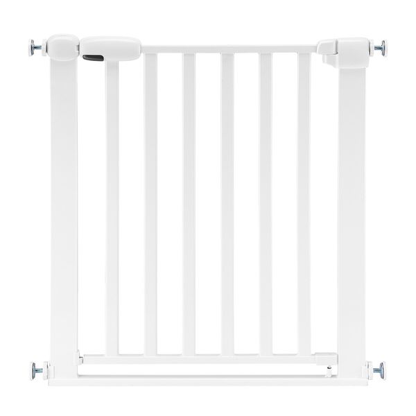 Dog Safety Gate Pet Adjustable Safe Fence Barrier Kids Security Guard for Stairs 77cm White