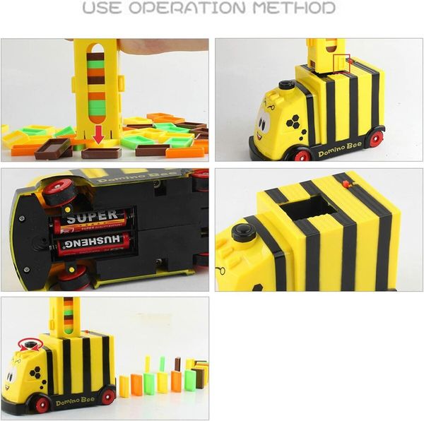 Automatic Domino Train Blocks To Build And Stack Toys For Boys And Girls