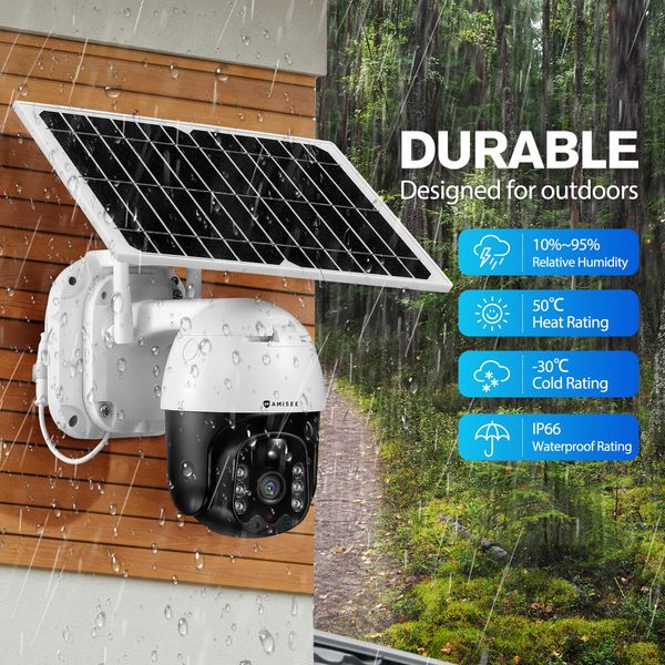 Solar Security Camera Home Wireless Spy CCTV Surveillance System 4G Indoor Outdoor with Battery Remote Control x 2