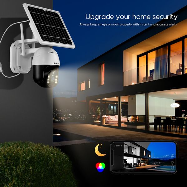 Solar Security Camera Home Wireless Spy CCTV Surveillance System 4G Indoor Outdoor with Battery Remote Control x 2