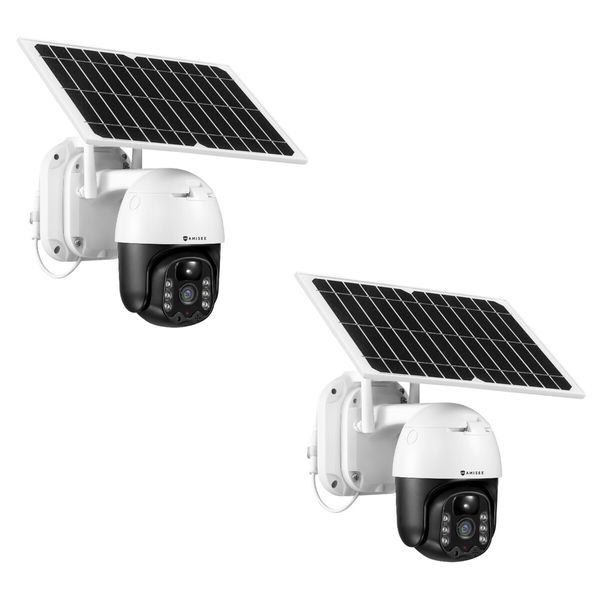 Solar Security Camera Home Wireless Spy CCTV Surveillance System 4G Indoor Outdoor with Battery Remote Control x 2