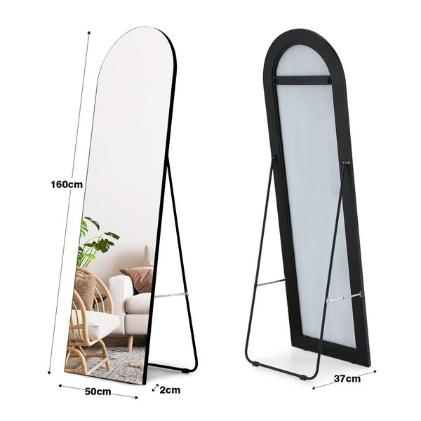 Arch Full Length Mirror Body Free Standing Hanging Floor Leaning for Bedroom Hallway Removable Stand Aluminium Alloy Frame 