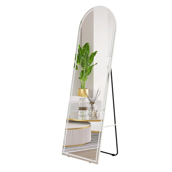 LED Full Length Mirror Arched Body Floor Free Standing Hanging Leaning Lighted Wall Mounted Bedroom Hallway 3 Lighting Colours 