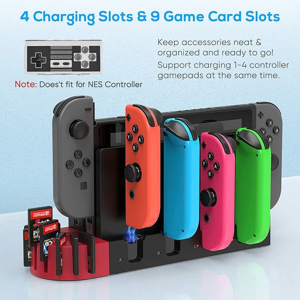 Charging Dock Compatible with Switch OLED Switch Joy Cons Controller