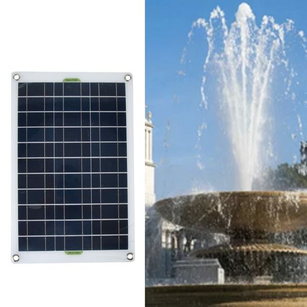 50W DC12V Solar Panel Water Pump Kit Silicone Plastic Solar Pond Pump for Garden