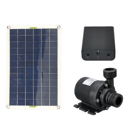 50W DC12V Solar Panel Water Pump Kit Silicone Plastic Solar Pond Pump for Garden