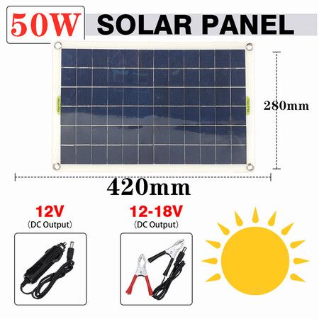 50W DC12V Solar Panel Water Pump Kit Silicone Plastic Solar Pond Pump for Garden