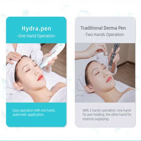 Microneedling Pen Automatic Serum HydraPen Skin Care Tool for Home Personal Use 10 Cartridges