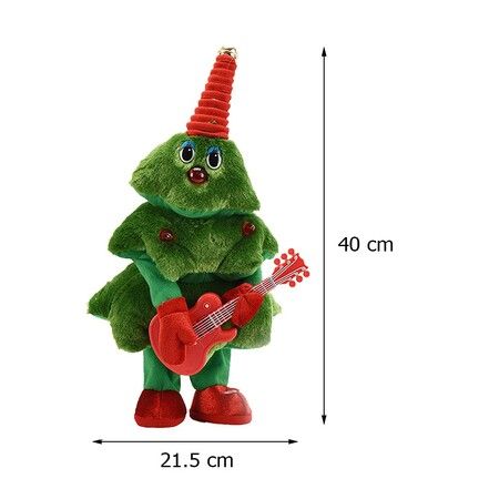 Electric Singing and Dancing Plush Funny Christmas Tree Mimicking Toys Gifts for Toddlers Kids