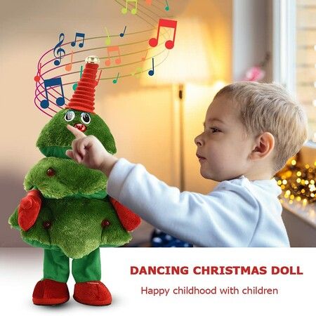 Electric Singing and Dancing Plush Funny Christmas Tree Mimicking Toys Gifts for Toddlers Kids