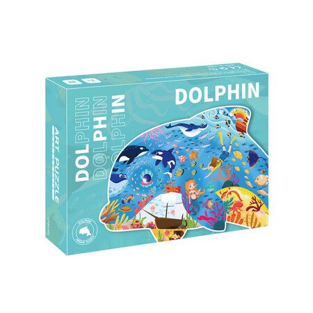 108 Pcs Jigsaw Puzzles Colorful Fun Animal Shaped Puzzle Learning Educational Toys Gifts Games for Age 3+(Dolphin)