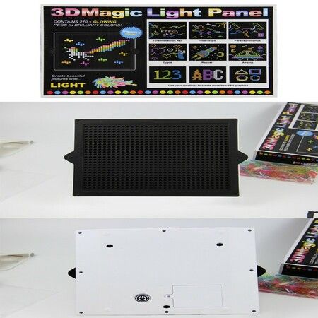 180 Pcs 3D Magic Light Planel Screen Educational Learning Toys Gifts Light Up Board Value Set Ages 4+