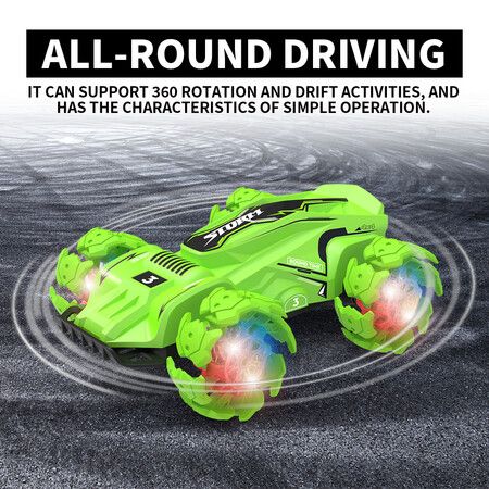 2.4 GHz Remote Control Stunt Drift Car 360°Flips All-round Driving RC Cars Toy for Boys Girls Age 14+ (Red)