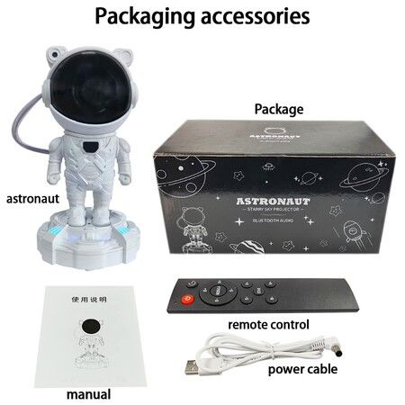 Star Projector Galaxy Night Lights Upgrade Astronaut Starry Nebula Ceiling Lamp with Timer &Remote & Bluetooth Audio Suitable for Christmas Unique Gift