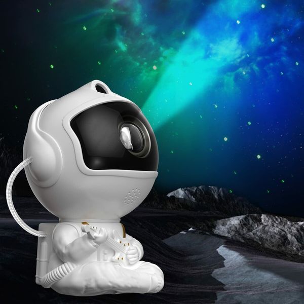 Astronaut Sky Projector Sky Projector Galaxy Atmosphere Night Light Suitable for bedrooms and Game Rooms (White)