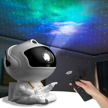 Astronaut Sky Projector Sky Projector Galaxy Atmosphere Night Light Suitable for bedrooms and Game Rooms (White)