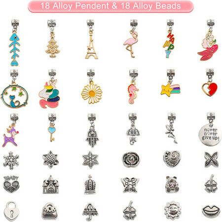 83 Pcs Charm Bracelet Jewelry Making Kit DIY Unicorn Craft Set for Arts Gril Gift for Teen Kids Ages 5+