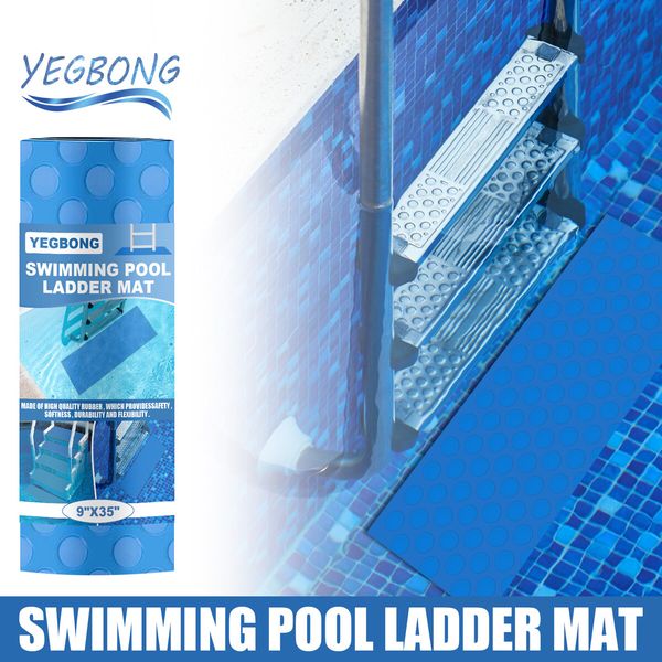 Swimming Pool Ladder Mat - Protective Pool Ladder Pad Step Mat with Non-Slip Texture 88x22cm