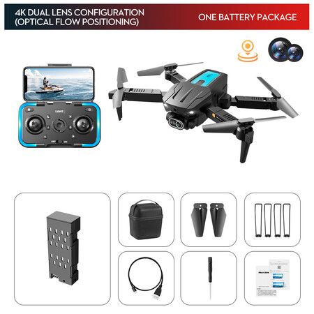 4K Drones with Camera Obstacle Avoidance Optical Flow Positioning Foldable Quadcopter Toys Rc Helicopter Gifts