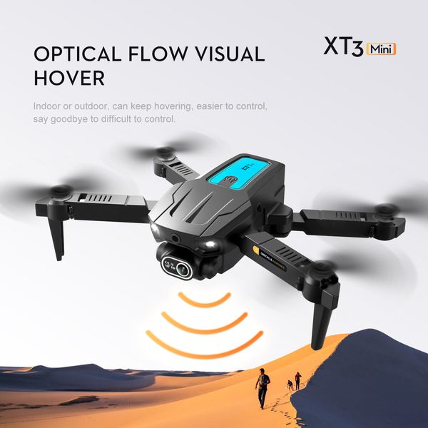 4K Drones with Camera Obstacle Avoidance Optical Flow Positioning Foldable Quadcopter Toys Rc Helicopter Gifts