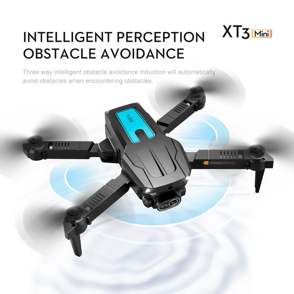 4K Drones with Camera Obstacle Avoidance Optical Flow Positioning Foldable Quadcopter Toys Rc Helicopter Gifts